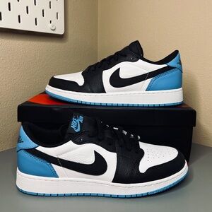 Nike Air Jordan 1 Retro Low Powder Blue Black Sneakers